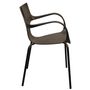 Lawn chairs - ERBI MOKA CHAIR, painted steel frame for indoor and outdoor use - STILFIBRA