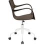 Assises pour bureau - CHAISE ERBI MOKA, châssis pivotant sur roulettes - STILFIBRA