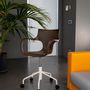 Office seating - ERBI MOKA CHAIR, swivel frame on castors - STILFIBRA