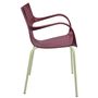 Lawn chairs - ERBI WINI CHAIR, painted steel frame for indoor and outdoor use - STILFIBRA