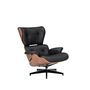 Fauteuils - Fauteuil Lounge Magnum - Noyer et Cuir Italien - VIBORR