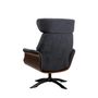 Armchairs - OSAKA Lounge Chair - Solid Wood and Grey Fabric - VIBORR