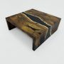 Kitchens furniture - Modern Waterfall Coffee Table - Custom U shape Coffee Table - TINELLA WOOD