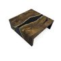 Kitchens furniture - Modern Waterfall Coffee Table - Custom U shape Coffee Table - TINELLA WOOD