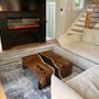 Kitchens furniture - Modern Waterfall Coffee Table - Custom U shape Coffee Table - TINELLA WOOD