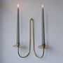 Decorative objects - DOUBLE ARM BRASS CANDLEHOLDER - MAHE HOMEWARE