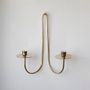 Decorative objects - DOUBLE ARM BRASS CANDLEHOLDER - MAHE HOMEWARE