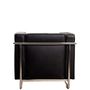 Armchairs - Lounge Box Armchair - Black Italian Leather - VIBORR