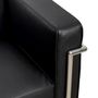 Armchairs - Lounge Box Armchair - Black Italian Leather - VIBORR