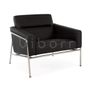 Fauteuils - Fauteuil Lounge Vibsen - Cuir Italien Noir - VIBORR