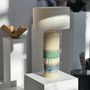 Ceramic - SCULPTURAL TOTEM LAMP - CLAIRE POUJOULA