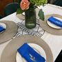 Table linen - Blue linen napkins wirh embroidery - GOLIUK