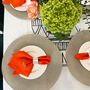 Table linen - Orange linen napkins with embroidered rooster - GOLIUK