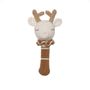 Soft toy - Robin the Reindeer Rattle I caramel - PATTI OSLO