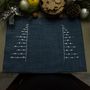 Placemats - Dark Blue Placemat With Silver Christmas Tree set of 2 - HYA CONCEPT STORE