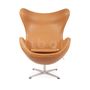 Fauteuils - Fauteuil Lounge Vibeg - Cuir Italien Tan - VIBORR