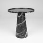 Other tables - BLACK MARBLE CONE SIDE TABLE - KIWANO CONCEPT