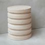 Autres tables  - TRAVERTINE LAYER STOOL SIDE TABLE - KIWANO CONCEPT