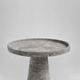 Autres tables  - SILVER TRAVERTINE CONE SIDE TABLE - KIWANO CONCEPT