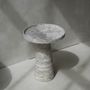 Other tables - SILVER TRAVERTINE CONE SIDE TABLE - KIWANO CONCEPT