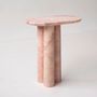 Autres tables  - PINK MARBLE TRIO OVAL SIDE TABLE - KIWANO CONCEPT