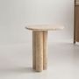 Autres tables  - TRAVERTINE TRIO OVAL SIDE TABLE - KIWANO CONCEPT