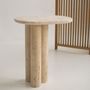 Autres tables  - TRAVERTINE TRIO OVAL SIDE TABLE - KIWANO CONCEPT