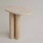 Autres tables  - TRAVERTINE TRIO OVAL SIDE TABLE - KIWANO CONCEPT