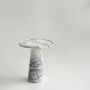 Other tables - WHITE LILAC MARBLE CONE SIDE TABLE - KIWANO CONCEPT