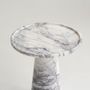 Other tables - WHITE LILAC MARBLE CONE SIDE TABLE - KIWANO CONCEPT