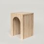 Autres tables  - 'BALANCE' TRAVERTINE SIDE TABLE - KIWANO CONCEPT