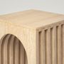 Autres tables  - 'BALANCE' TRAVERTINE SIDE TABLE - KIWANO CONCEPT