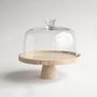 Plats et saladiers - TRAVERTINE CAKE STAND - KIWANO CONCEPT