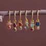 Bijoux - Earring hanging Guarani ruby 3x4mm kite g.pl - MUJA JUMA