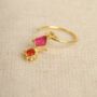 Jewelry - Earring stud Guarani ruby 3x4mm kite g.pl - MUJA JUMA