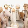 Crèches et santons - Crèche de Noël en bois de hêtre – Durable, Décoration 35cm diamètre - LITTLE SIROKO