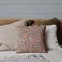 Fabric cushions - Hand Block Print Cotton Cushion Cover Sunset Horizon - NINÉH