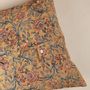 Fabric cushions - Joyful Garden Kalamkari Hand Block Print Pillow - NINÉH