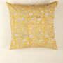 Comforters and pillows - Mustard Hand Block Print Cushion Cover in Cotton - NINÉH