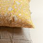 Comforters and pillows - Mustard Hand Block Print Cushion Cover in Cotton - NINÉH