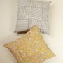 Comforters and pillows - Mustard Hand Block Print Cushion Cover in Cotton - NINÉH