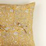 Comforters and pillows - Mustard Hand Block Print Cushion Cover in Cotton - NINÉH