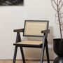 Office seating - High quality Pierre Jeanneret chair, wood and rattan, KD packed - ELEMENT ACCESSORIES