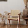 Office seating - High quality Pierre Jeanneret chair, wood and rattan, KD packed - ELEMENT ACCESSORIES