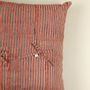 Fabric cushions - Hand Block Print Cushion Cover Rustic Stripes - NINÉH