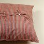 Fabric cushions - Hand Block Print Cushion Cover Rustic Stripes - NINÉH