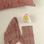 Table linen - Hand Block Print Cotton Dinner Napkins, Set of 4, Rustic Stripes - NINÉH