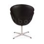 Armchairs - Siborr Lounge Chair - Black Italian Leather - VIBORR