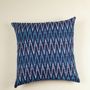 Comforters and pillows - Turquoise Tide Handwoven Cotton Ikat Cushion Cover - NINÉH