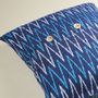 Comforters and pillows - Turquoise Tide Handwoven Cotton Ikat Cushion Cover - NINÉH